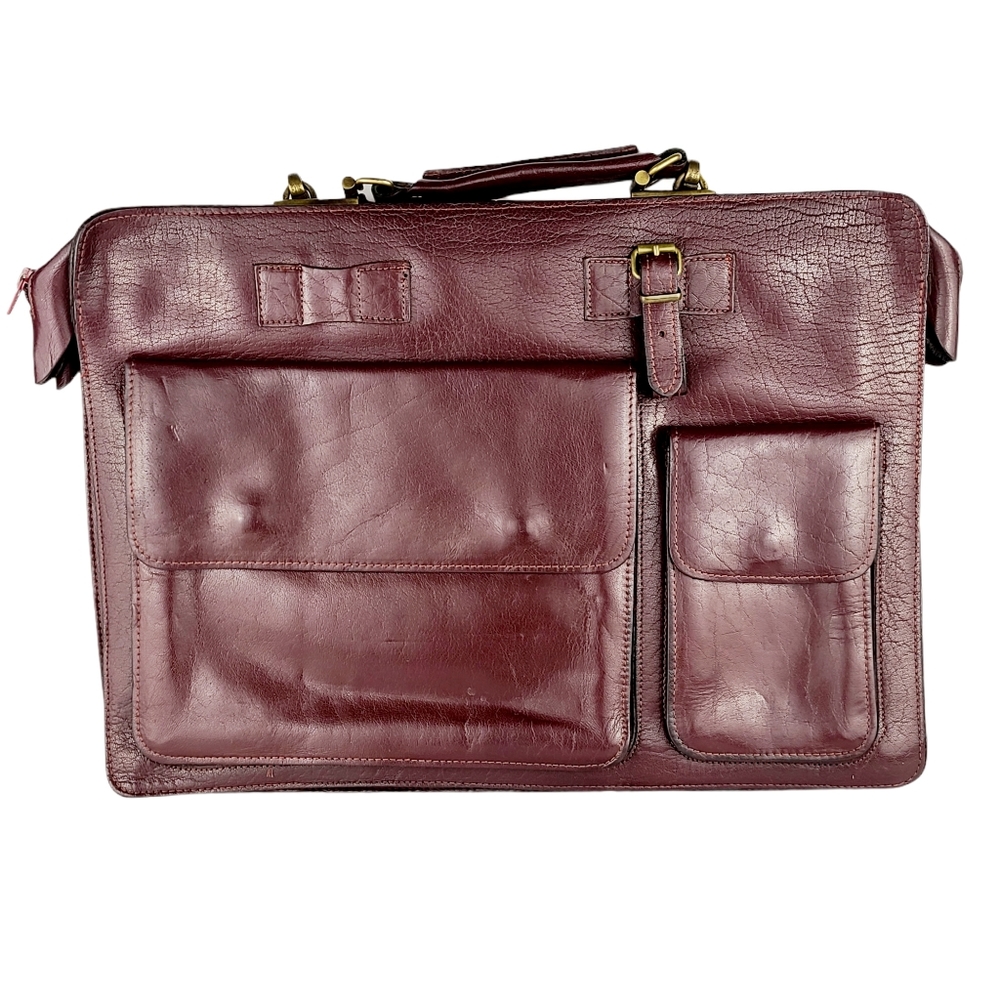 Burgundy Leather Briefcase